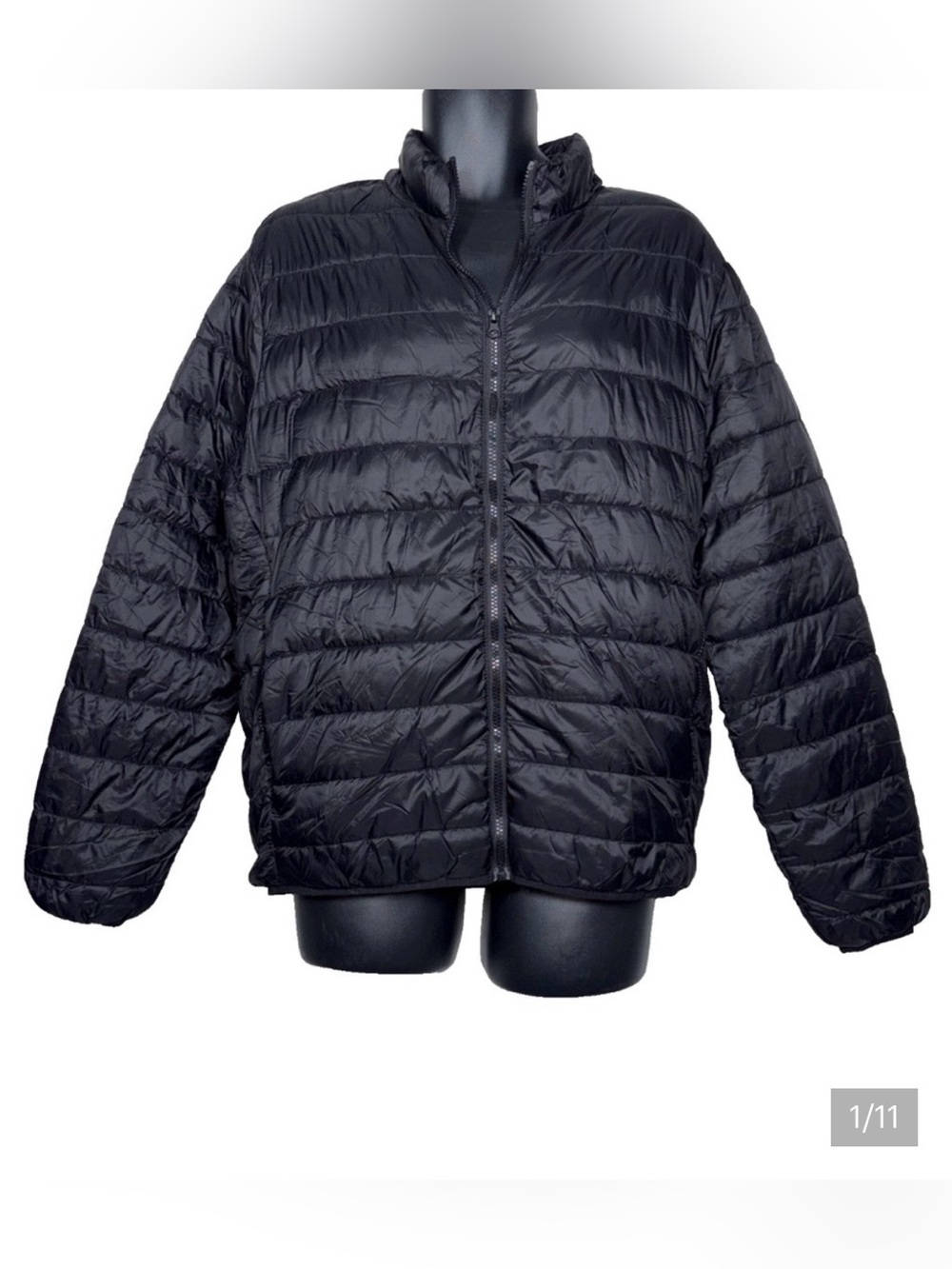 Zara Men’s L Packable Puffer jacket Lightweight Black